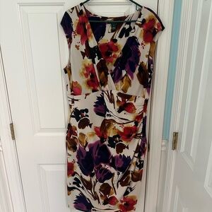 Ralph Lauren Multicolor Floral Midi Dress